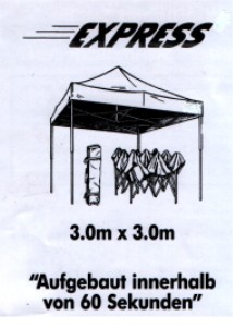 Express-Profi Pavillon - Faltzelt von 2,0 x 2,0m bis 6,0 x 3,0m , SOFORT LIEFERBAR !